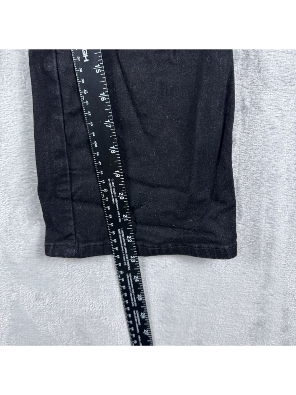 Womens Wide Leg Pants Size Medium Flat Front Button Fly Front Pockets Black - Picture 9 of 11